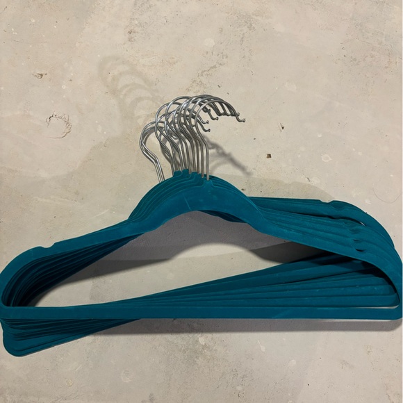 Other - Set of 14 Blue Velvet Felted Hangers